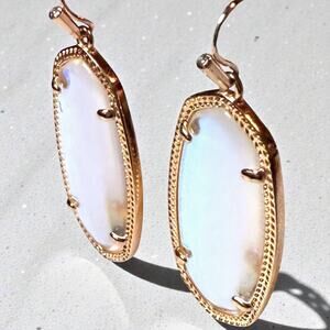 Kendra Scott Elle Drop Earrings in 14k Gold-Plated Brass and Dichroic Glass